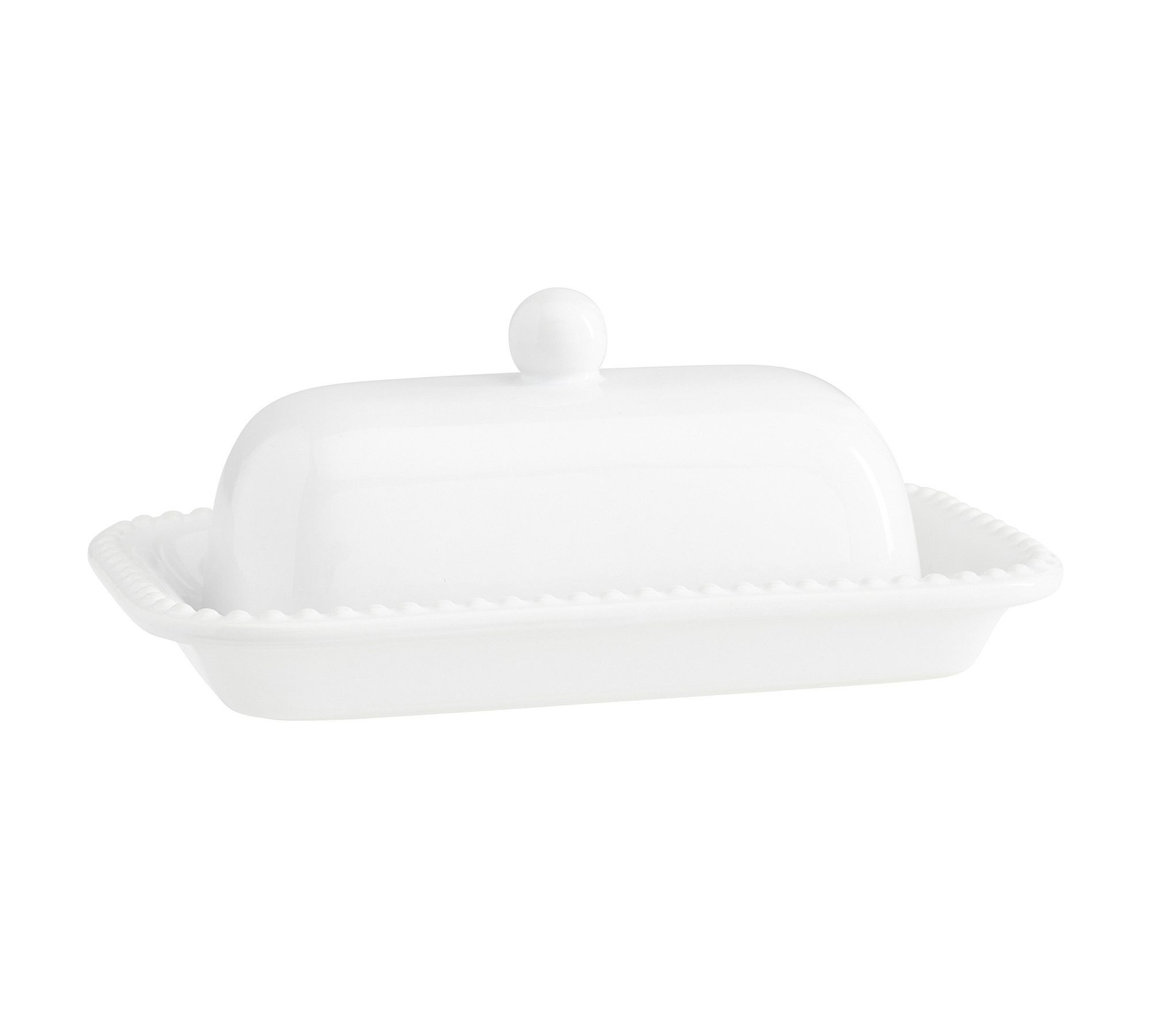 Emma Beaded Stoneware Butter Dish | Pottery Barn (US)