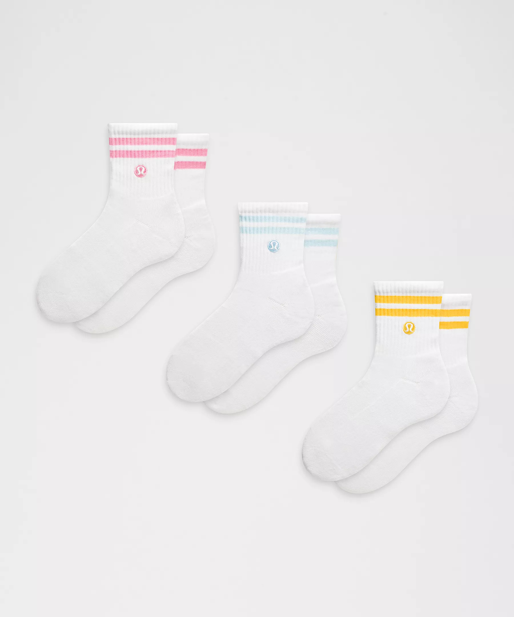 Unisex Daily Essential Quarter Socks 3 Pack | Lululemon (US)