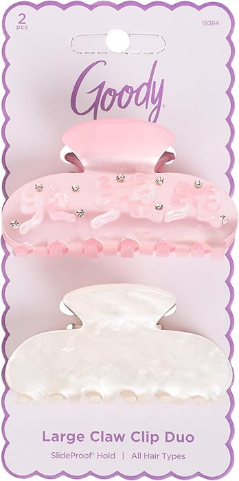 Goody SlideProof Large Claw Clips, Stylish, Secure Grip Hair Clips, Styling Accessories for All O... | Amazon (US)