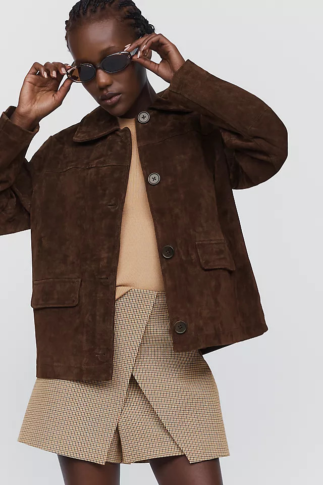 NVLT Savannah Suede Jacket | Anthropologie (US)