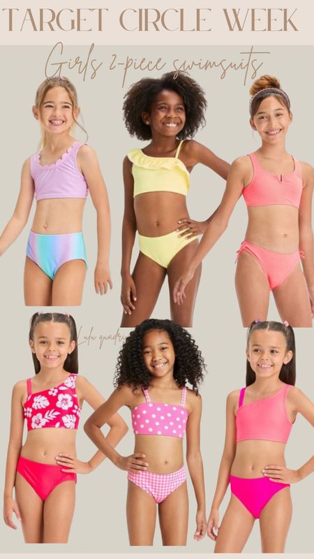 Target circle week. Girls 2-piece swimsuits. Vacation wear. Beach wear. Kids fashion. Kids bathing suits. Bathing suits for girls. Sale alert.  

#LTKxTarget #LTKkids #LTKswim