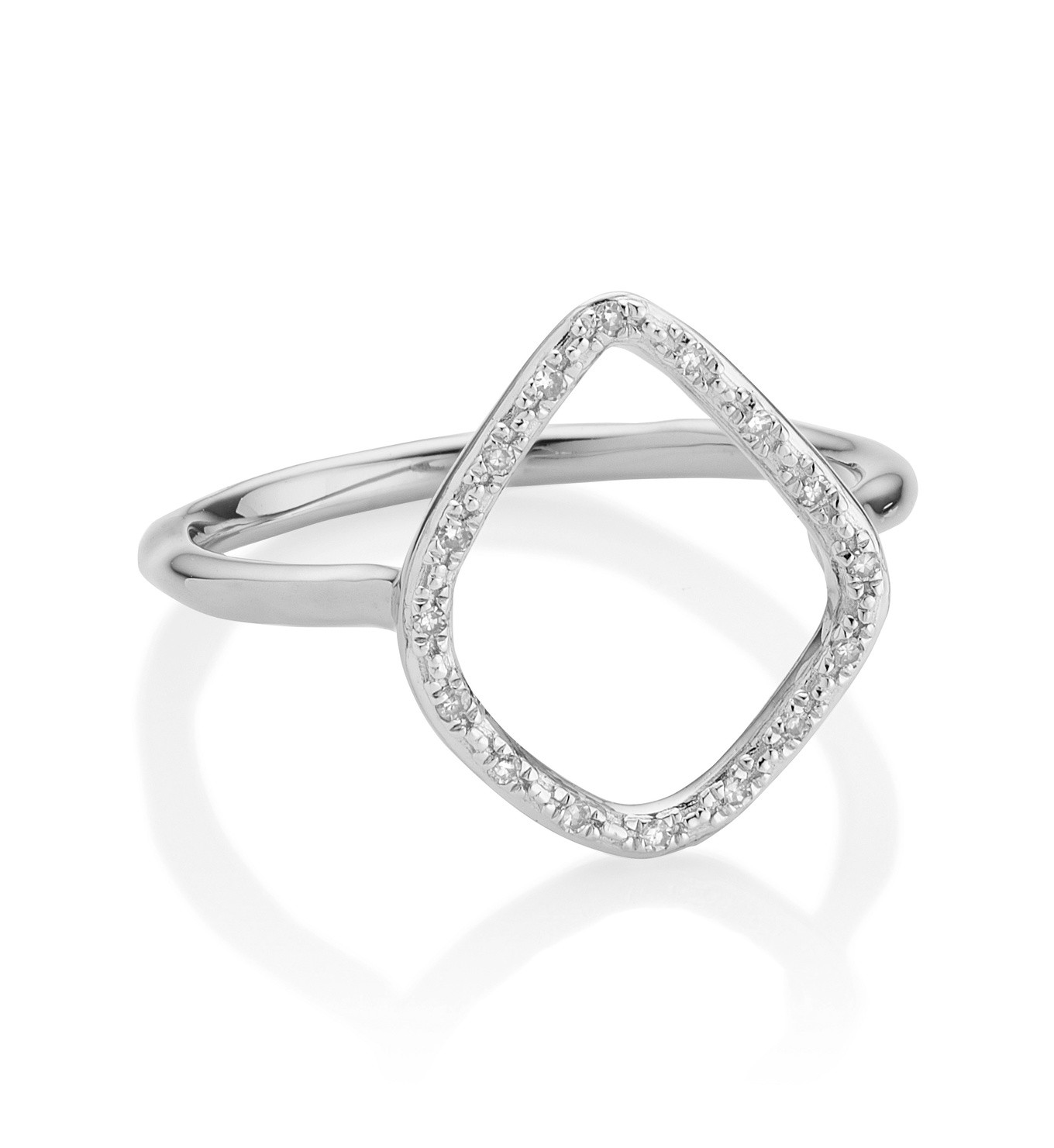 Riva Diamond Hoop Ring | Monica Vinader (US)