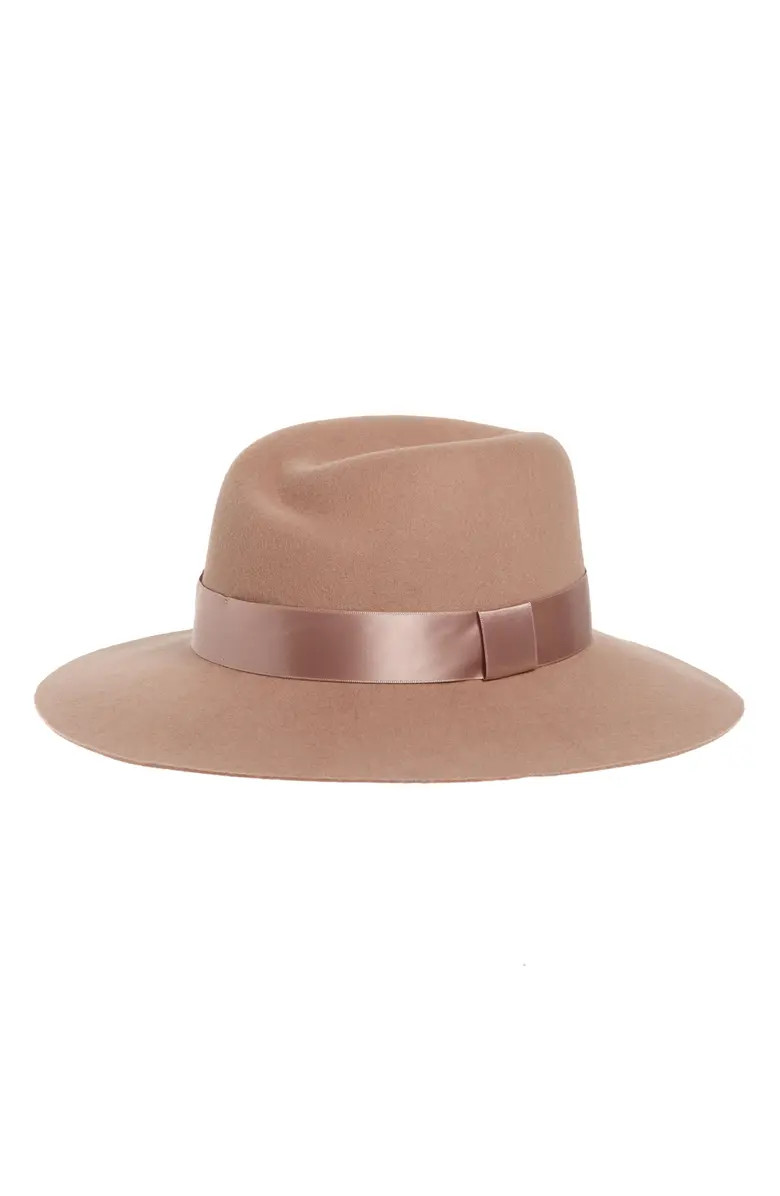 Satin Trim Wool Felt Tulip Crown Hat | Nordstrom