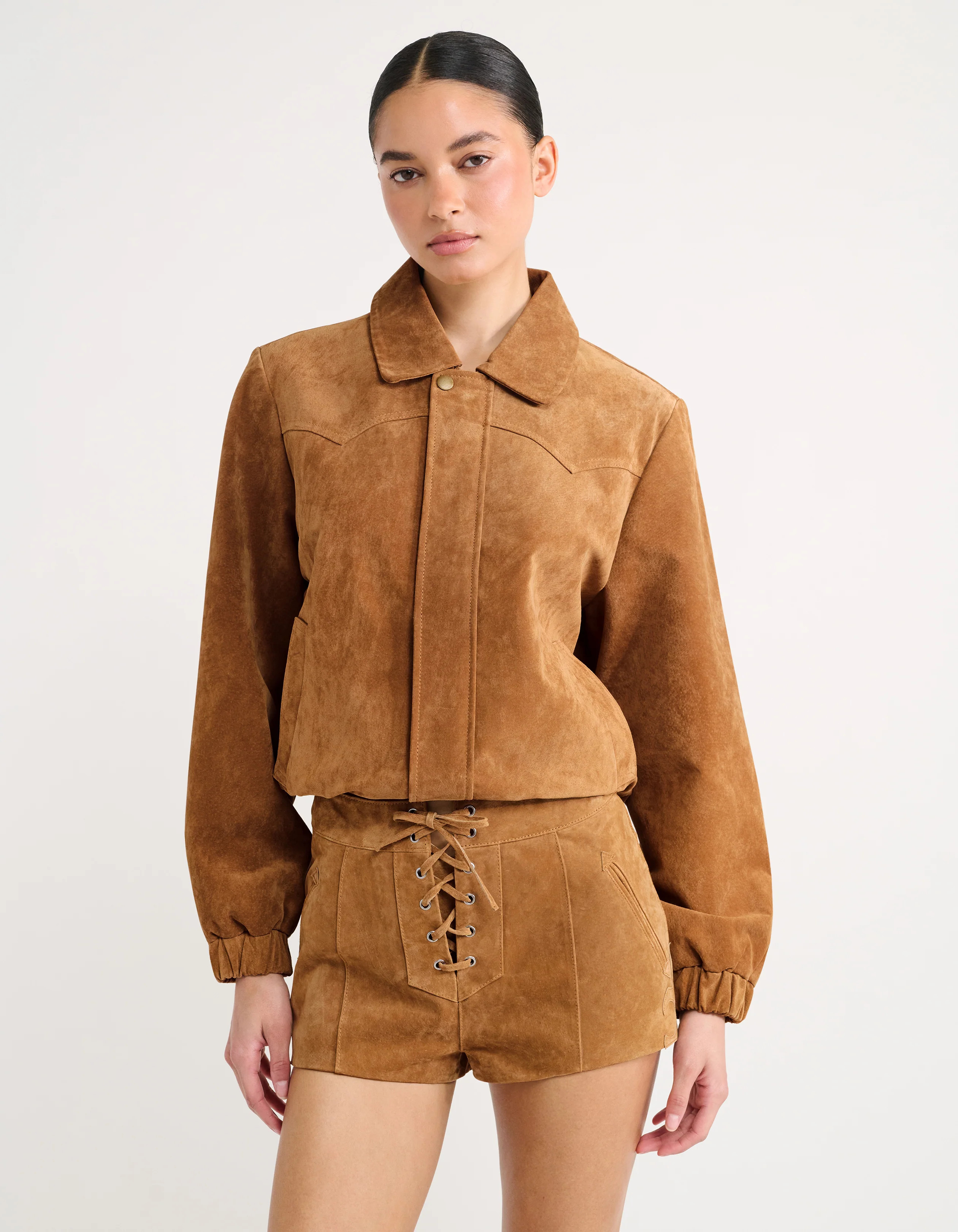 Preston Bomber | Saddle Suede | Rumored