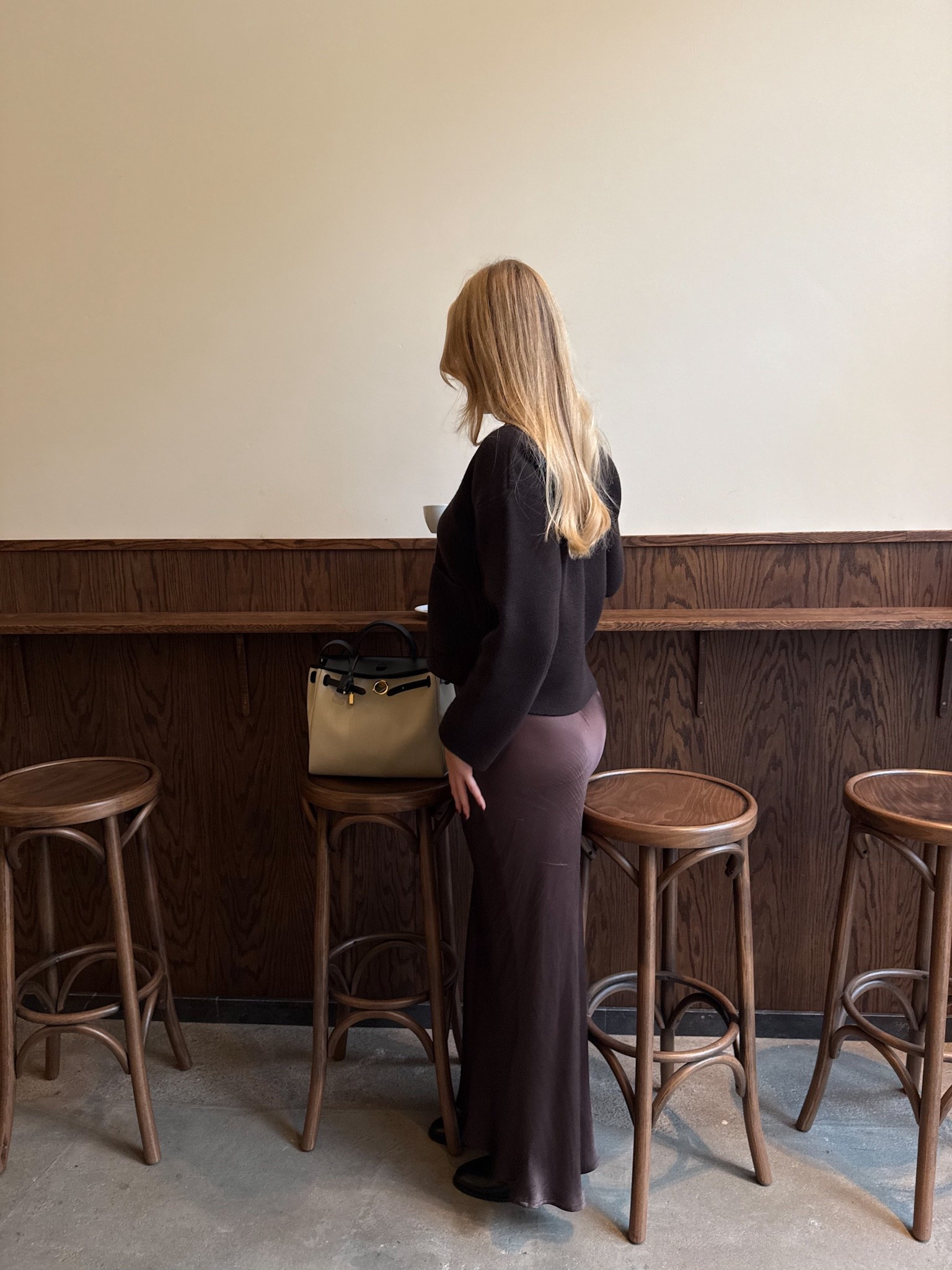 Chocolate brown maxi skirt 

#LTKautumn #LTKluxury #LTKCyberWeek