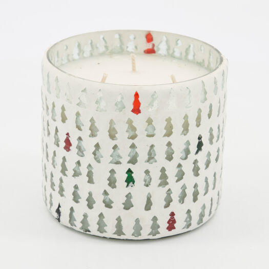White & Green Cherry Xmas Scented Candle 567g | TK Maxx