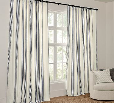 Riviera Striped Curtain | Pottery Barn (US)