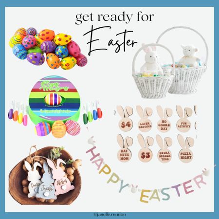 Easter is coming! Get ready with these adorable Easter baskets, Easter pendant banner, basket tags, plastic Easter eggs and fillers. We love to use the spinner to decorate eggs with markers! 

#LTKSpringSale #LTKhome #LTKSeasonal