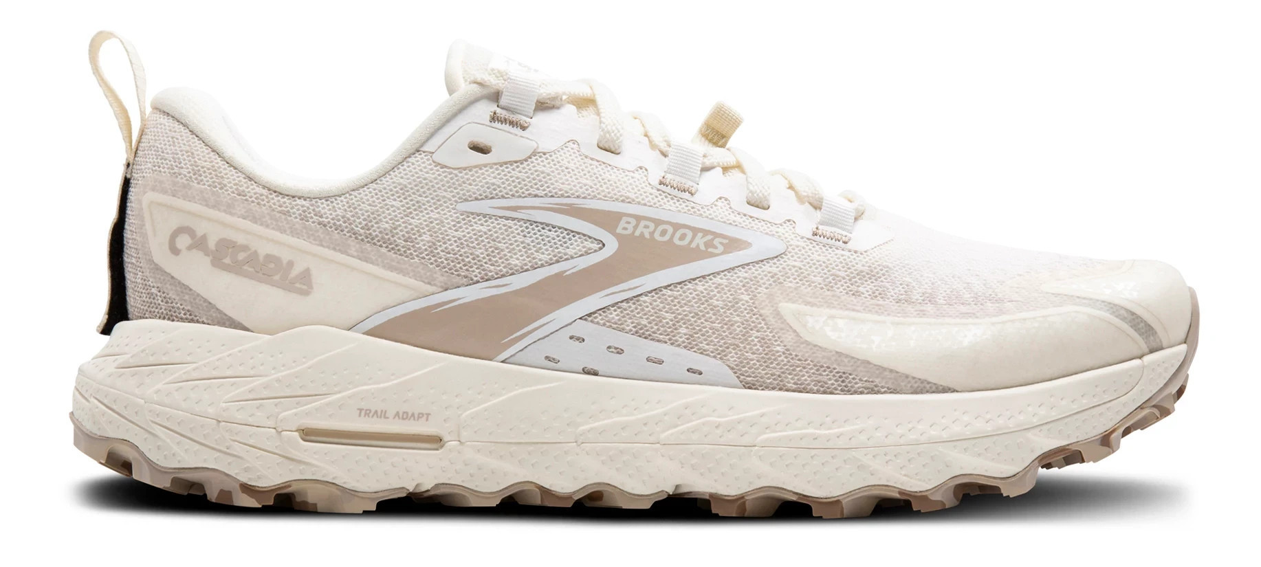 Womens Brooks Cascadia 18 Trail Running Shoe - Coconut / White, Size: 8, Medium | Footwear - Road Runner Sports | Road Runner Sports