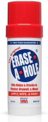 Erase-A-Hole Wall Repair Stick – Quick-Dry Nail & Screw Hole Filler for Drywall, Wood & Plaster... | Amazon (US)