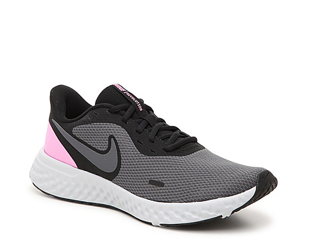 Nike Revolution 5 Running Shoe - Women's - Black/Grey | DSW