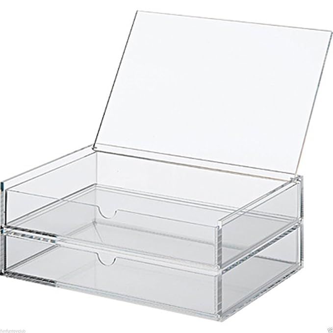 MUJI Acrylic Stackable 2 Drawers Box with Lid L Size | Amazon (US)