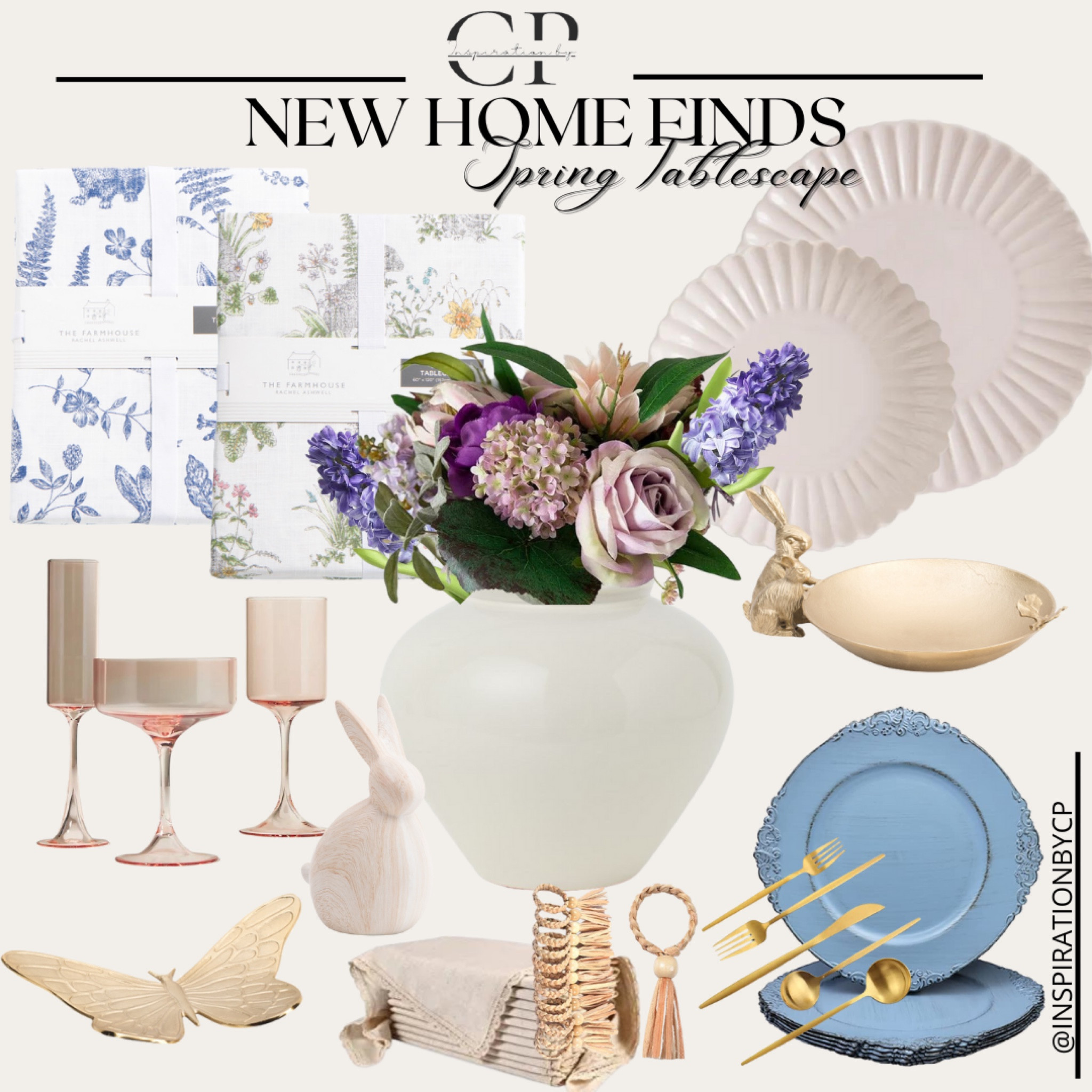 SPRING DECOR/EASTER TABLESCAPE
spring tablescape, charger plates, pink stemware, vase, linen napkins, florals, home decor, dining room, gold flatware, kitchen accessories, amazon home, Amazon finds, hm home, tjmaxx finds, scalloped dinnerware 

#LTKstyletip #LTKhome #LTKFind