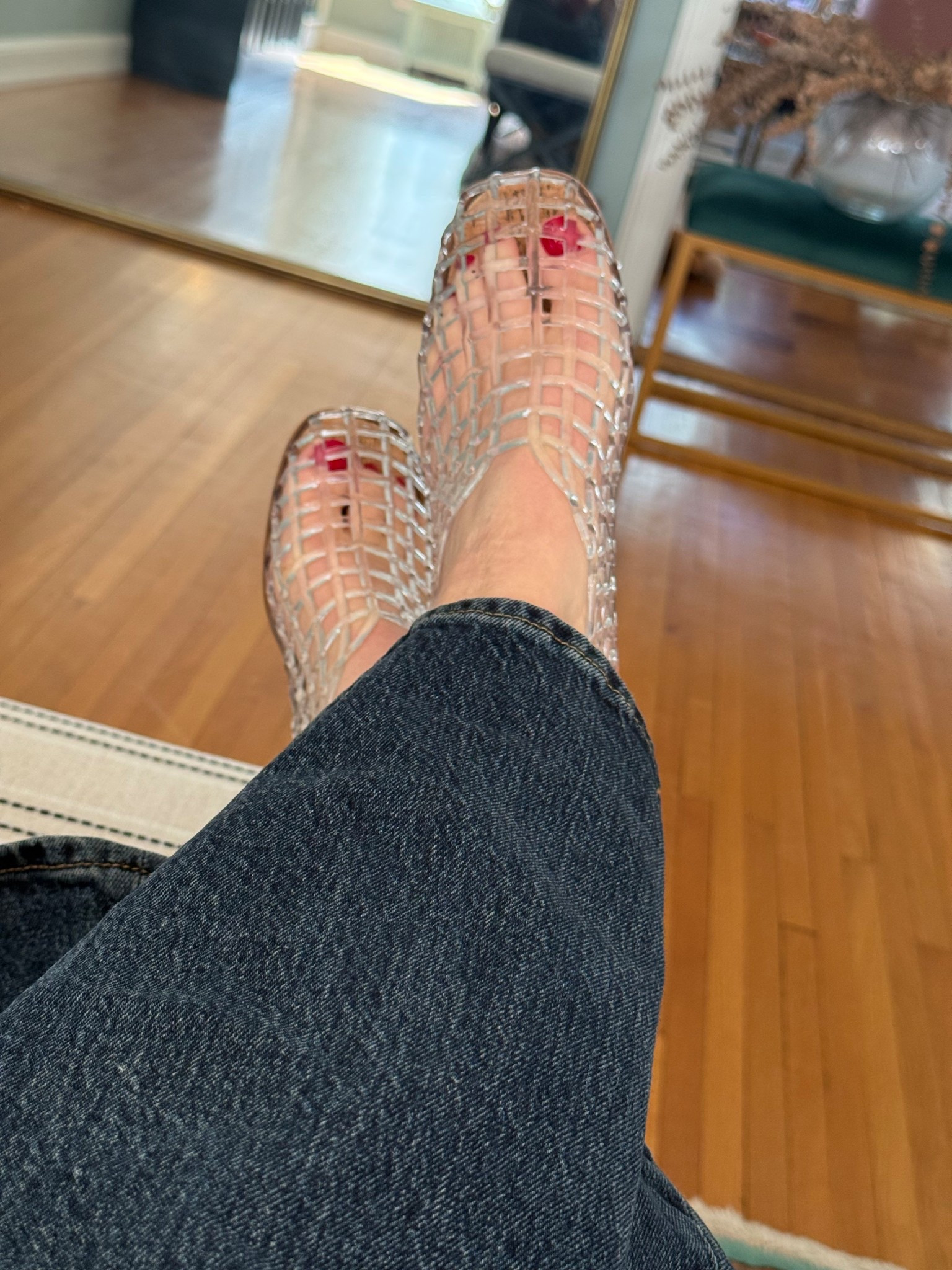 Clear jelly trend 

#LTKFestival #LTKSeasonal #LTKSaleAlert