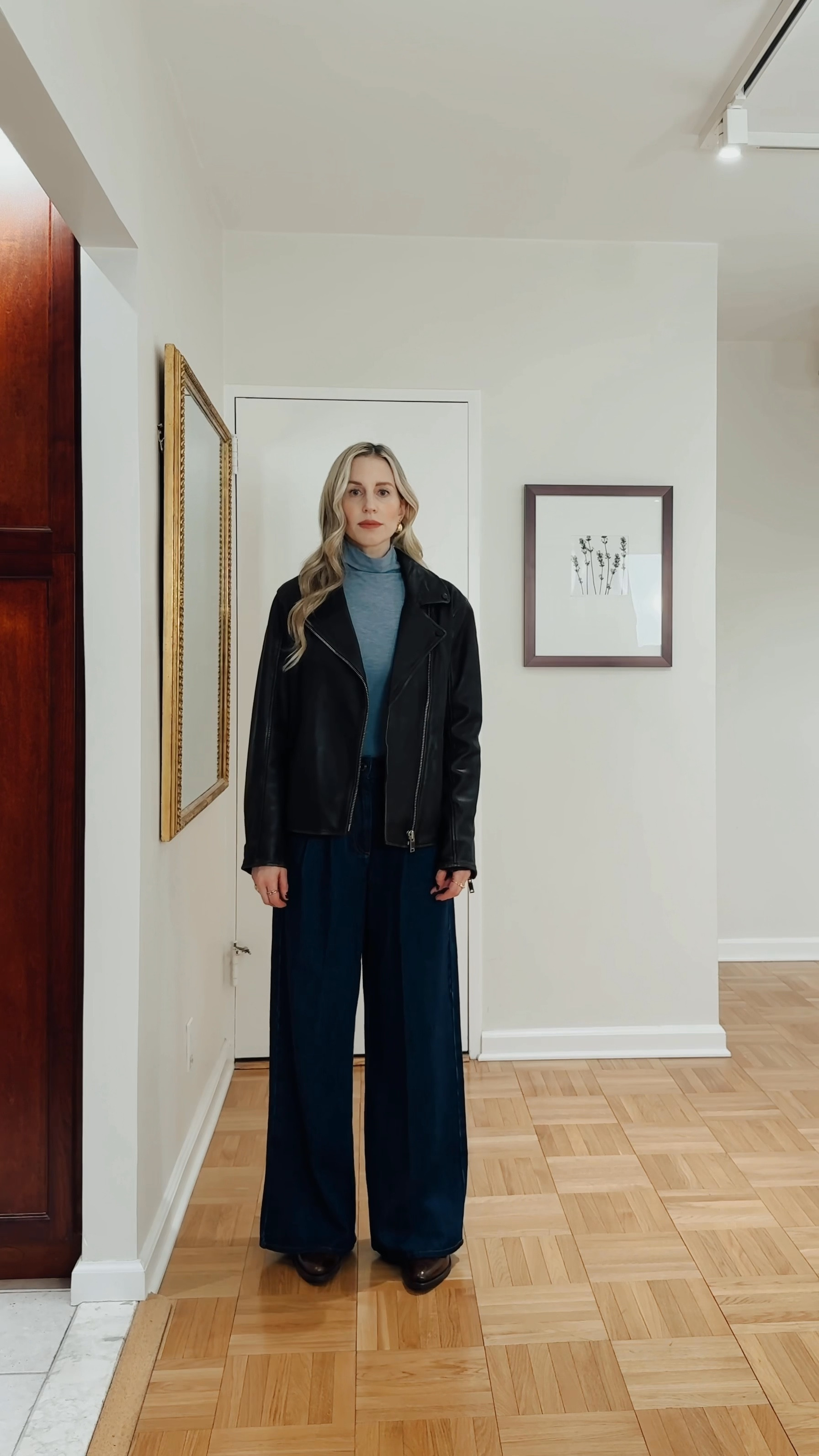 Perfect wide leg jeans and leather jacket!! 

#LTKOver40 #LTKStyleTip #LTKSeasonal