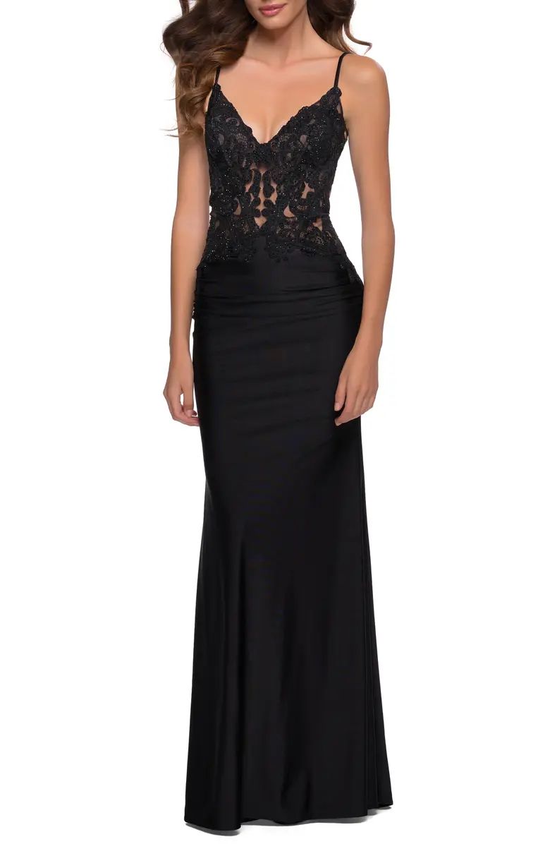 Shiny Lace Gown | Nordstrom