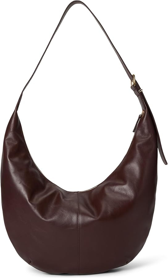 Madewell Essentials Curve Shoulder Bag, Chocolate Raisin | Amazon (US)