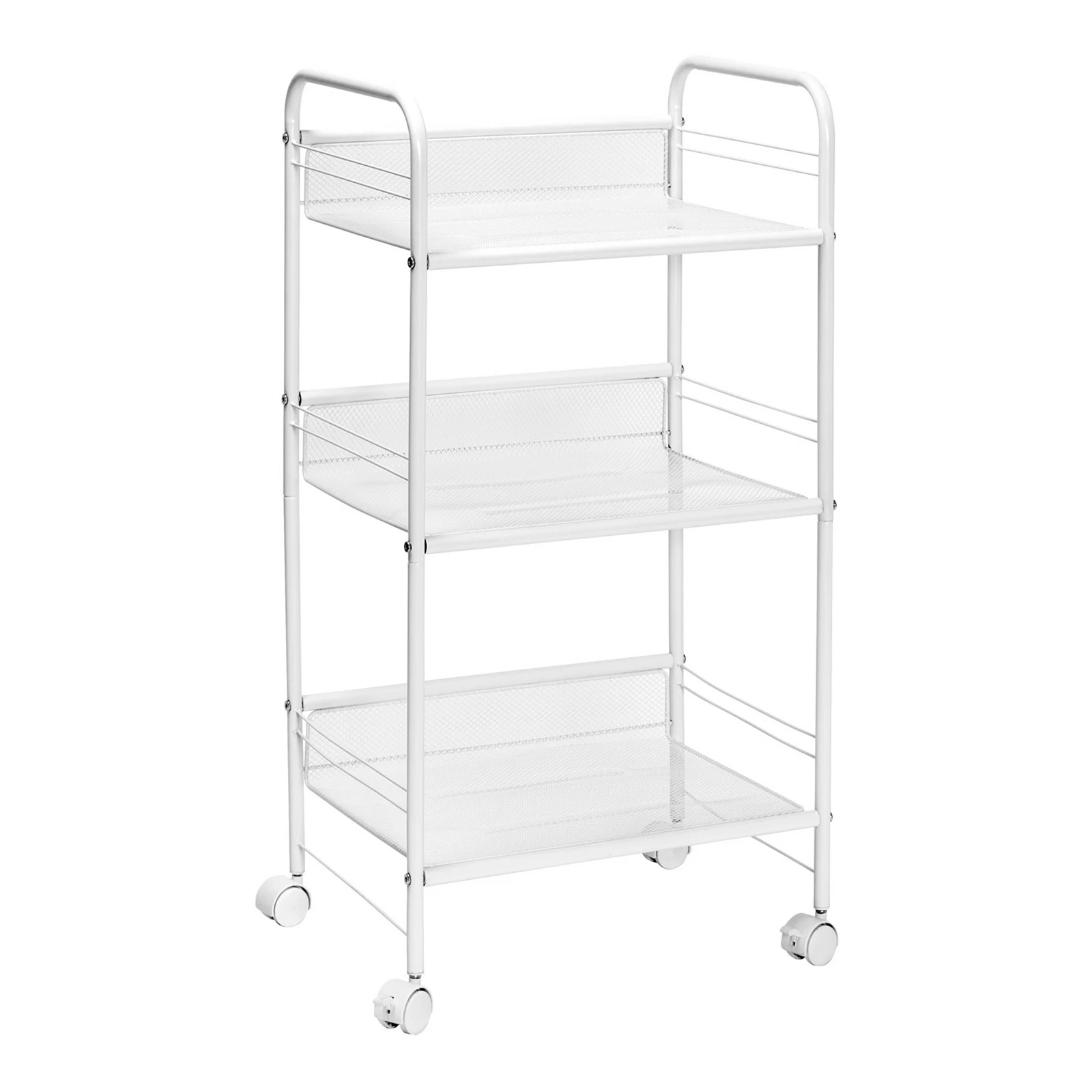 Honey-Can-Do 3-Shelf Rolling Wire Cart, White | Kohl's