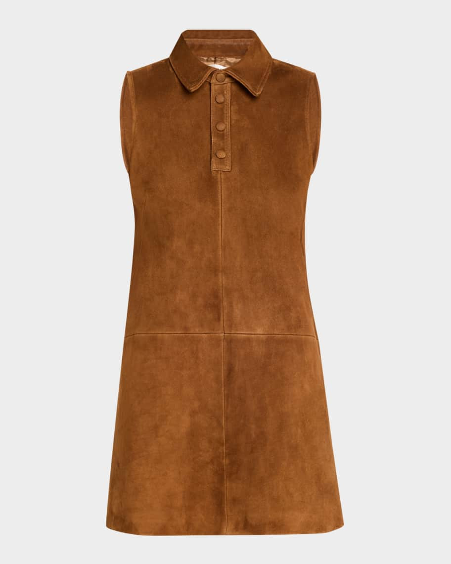 FRAME The Suede City Shift Dress | Neiman Marcus