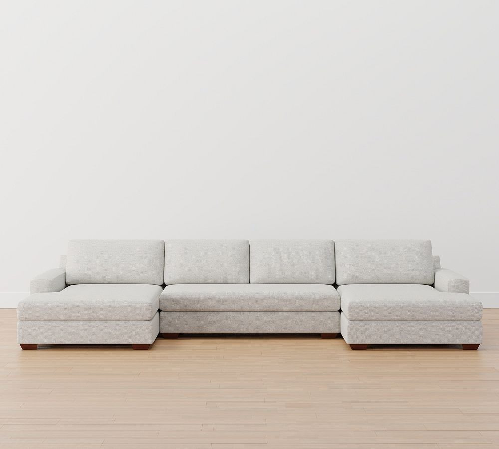 Big Sur Square Arm Double Chaise Sectional (146"–198") | Pottery Barn (US)