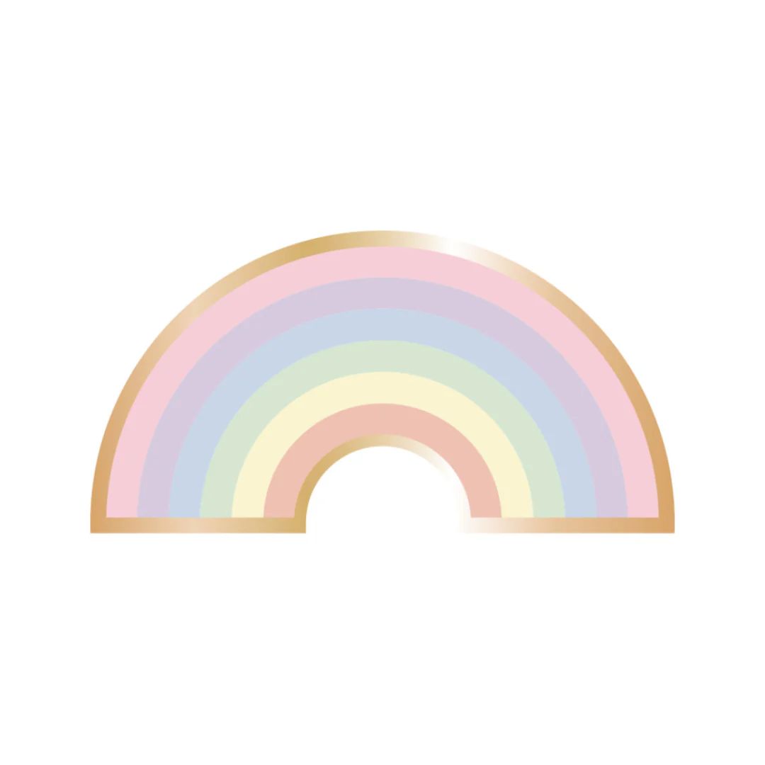 Pastel Rainbow Paper Plates | Ellie and Piper
