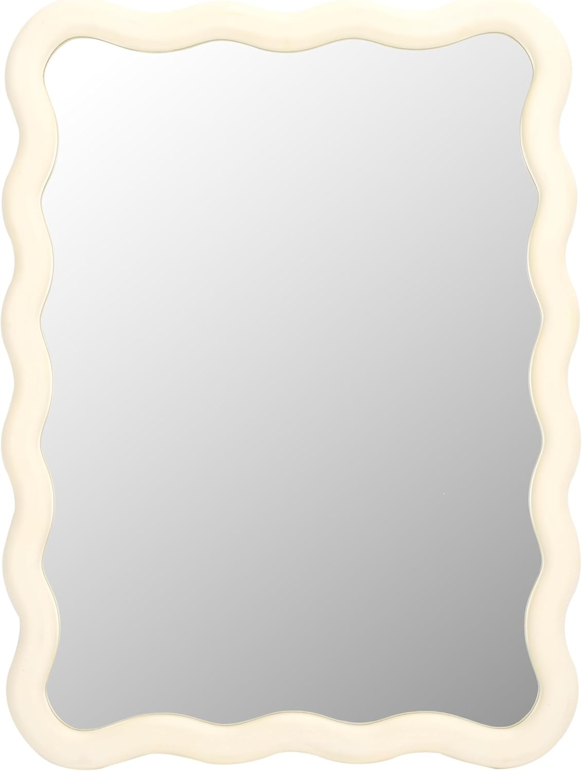 SAFAVIEH Home Collection Izara White 24 x 32-inch Rectangle Decorative Accent Wall Mirror | Amazon (US)