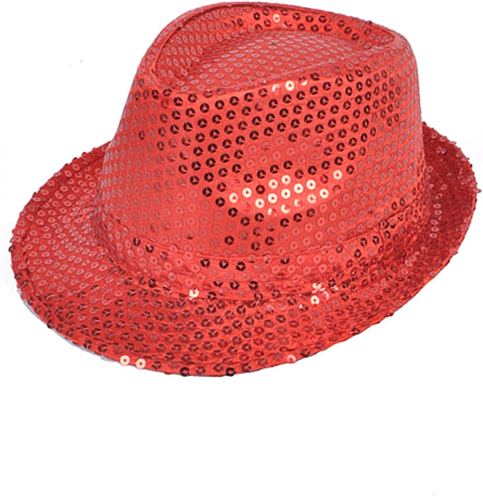 boxed-gifts Solid Color Sequins Fedora Hat | Amazon (US)