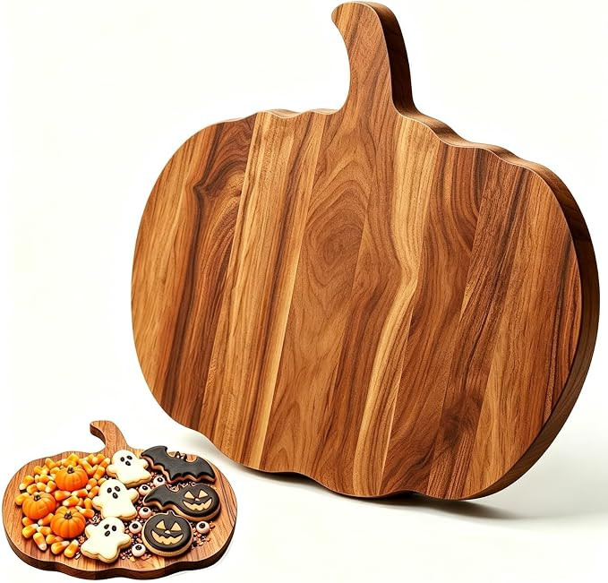 Halloween Pumpkin Cutting Board for Kitchen Charcuterie Plate Fall Decor | Amazon (US)