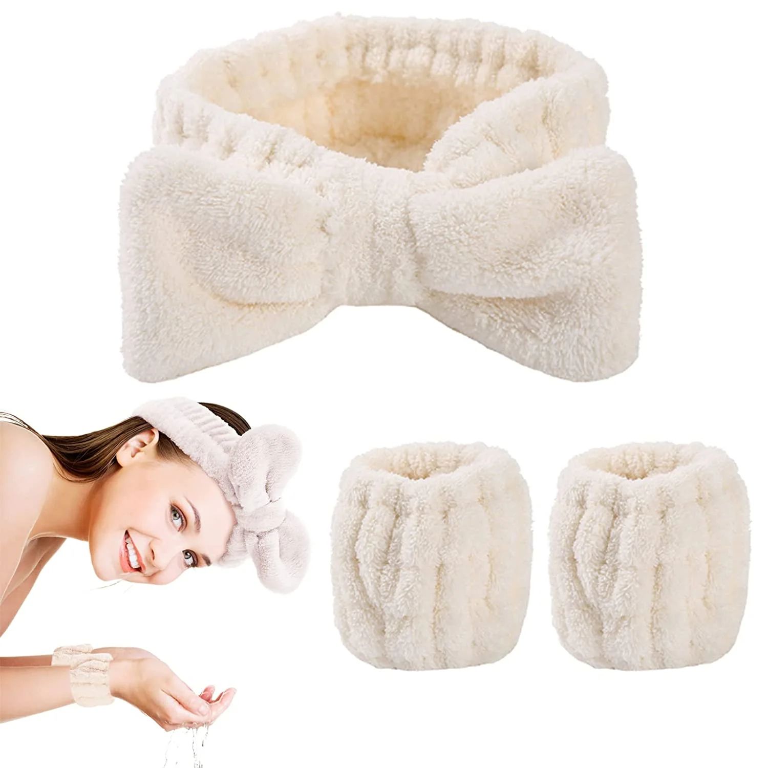 6 Pieces Spa Headband Face Washing Wristbands Straps Headbands Set for Women Girls Washing Face T... | Walmart (US)