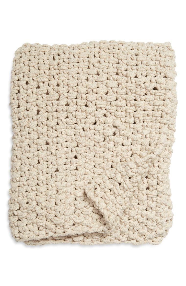 Seed Stitch Jersey Rope Throw Blanket | Nordstrom