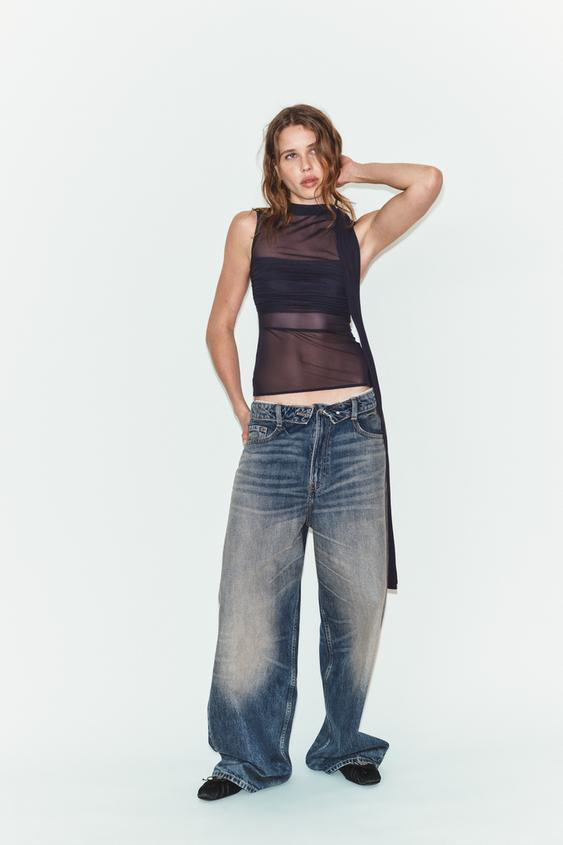 TULLE SCARF TOP | Zara US