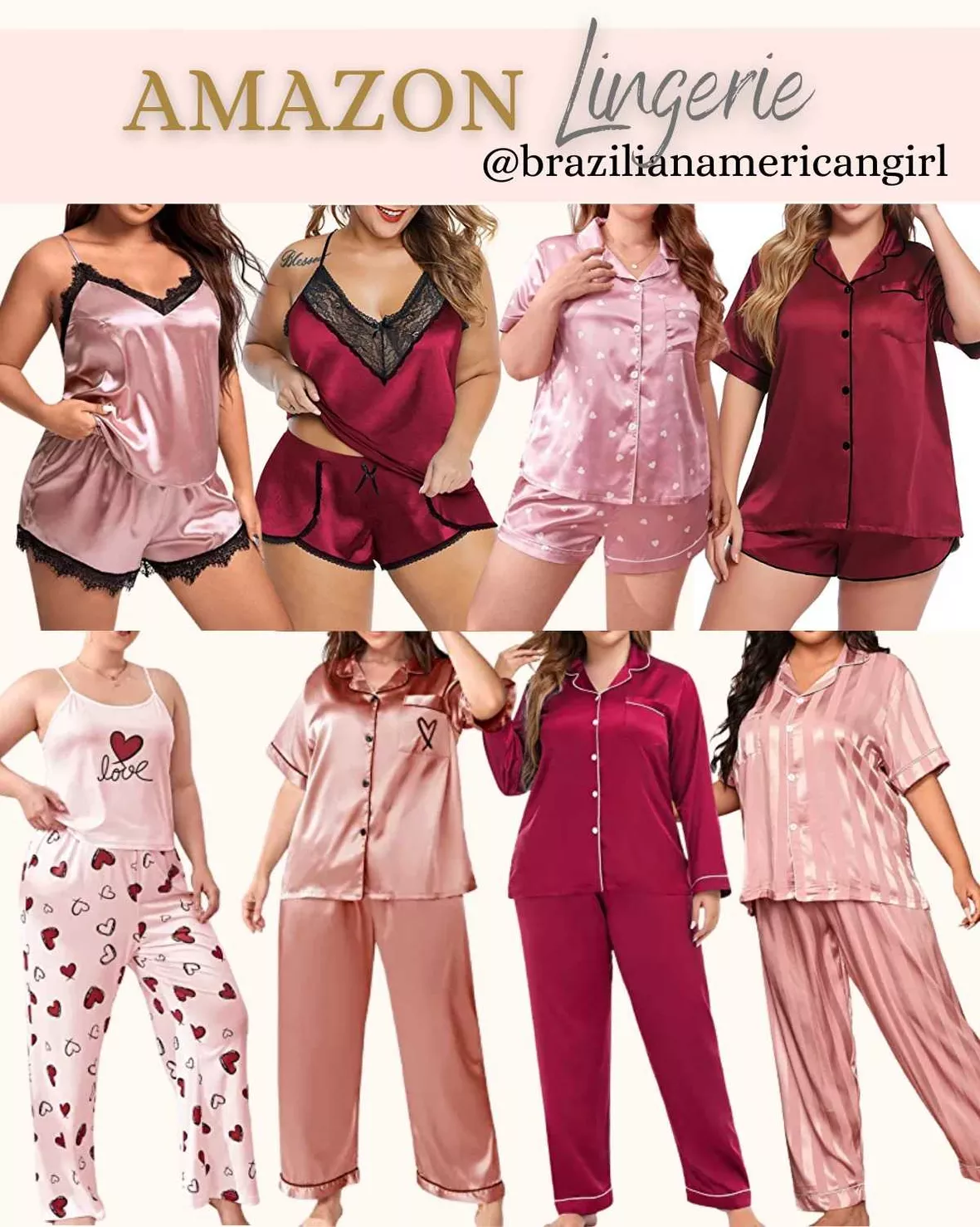 SHENHE Women's 2 Piece Plus Size Satin Pajamas Sleeveless Lace