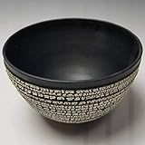 Black Porcelain Textured Bowl | Amazon (US)