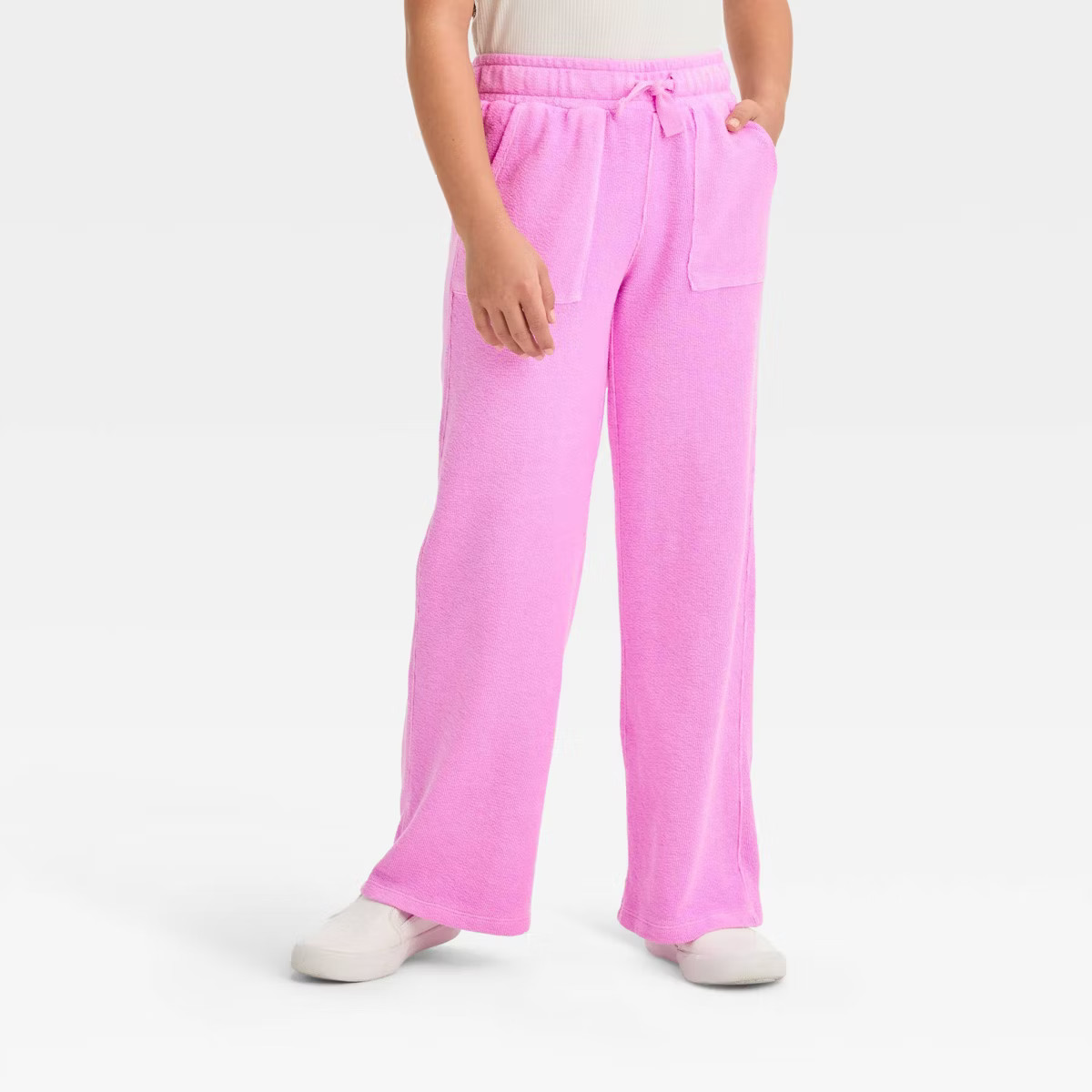 Girls' Wide Leg Pull-On Terry Pants - Cat & Jack™ | Target