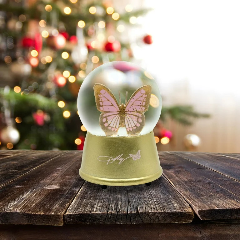 Dolly Parton Butterfly Snow Globe, 5.5 Inch, Resin, Gold Finish | Walmart (US)