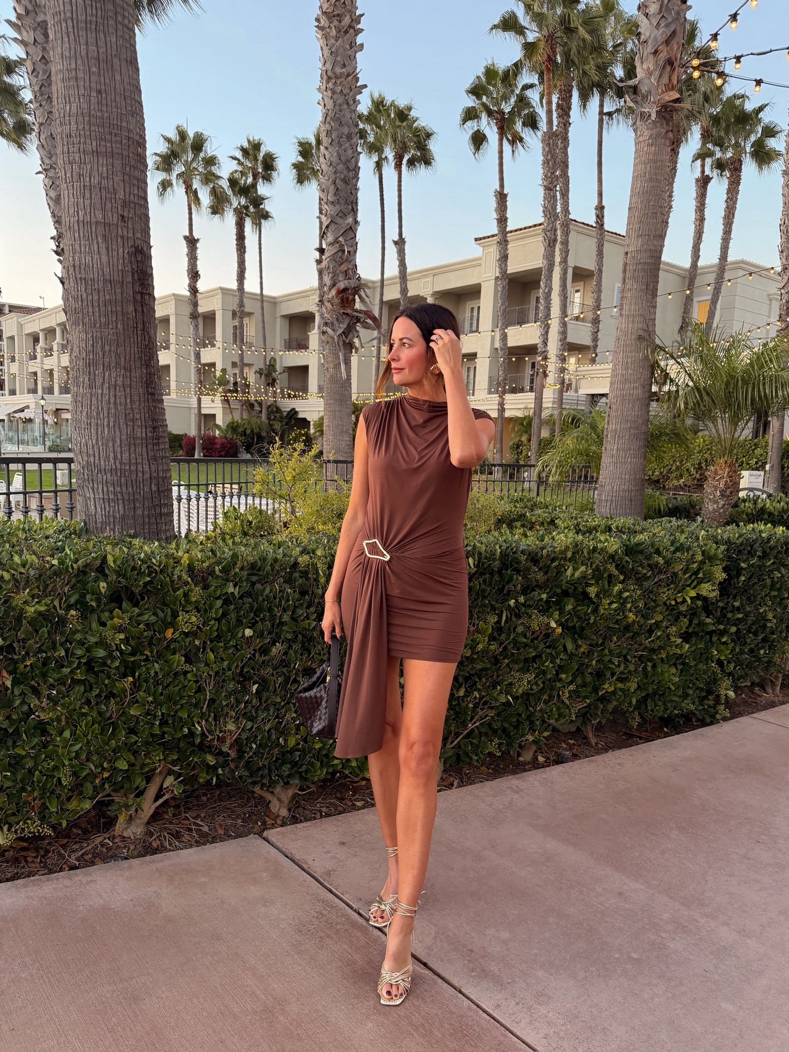 This dress is on sale for 24 hours with code: HAPPY20!! So fun for a night out and I love the chocolate color!! 

#LTKSaleAlert #LTKTall #LTKootd