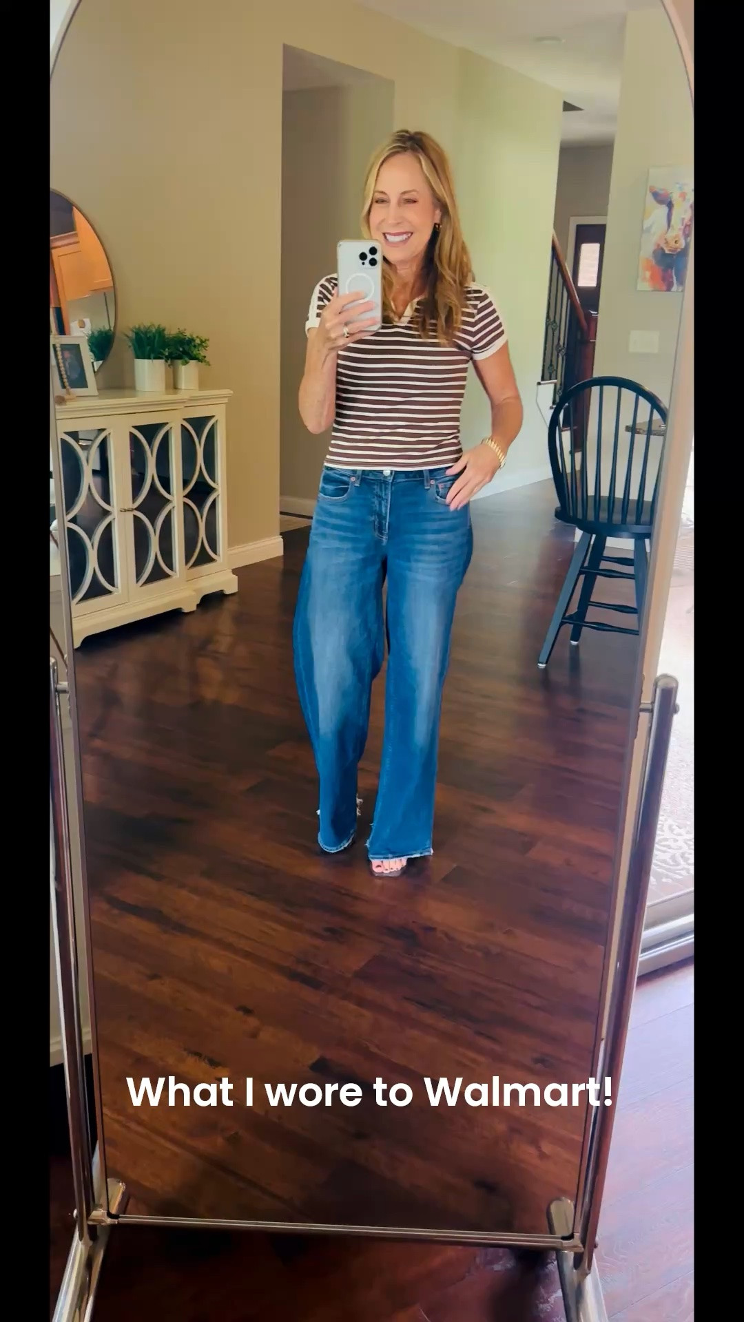 Outfit I wore to Walmart! 

Walmart top - although from Forever 21 - runs small - thus is a medium 
Walmart shoes - my favorites
AE denim