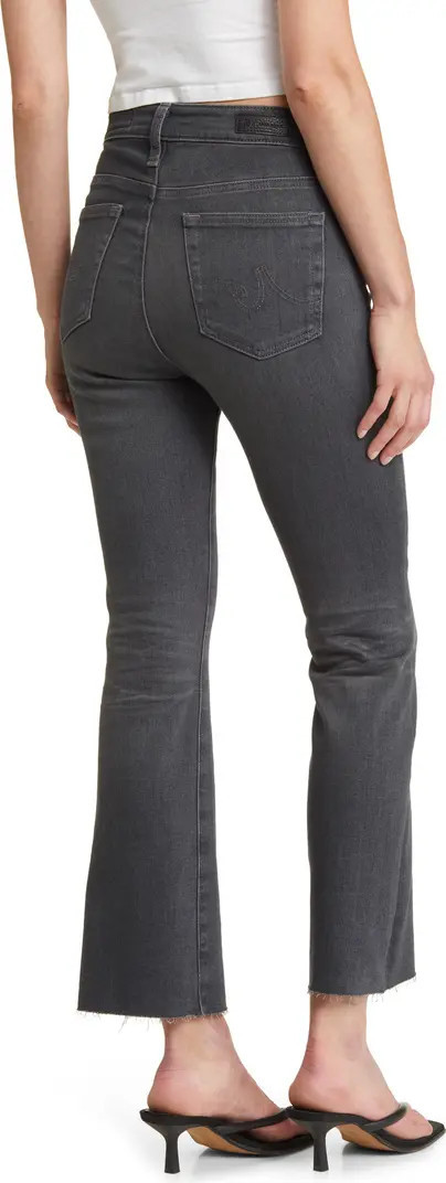 Farrah Raw Hem High Waist Crop Bootcut Jeans | Nordstrom