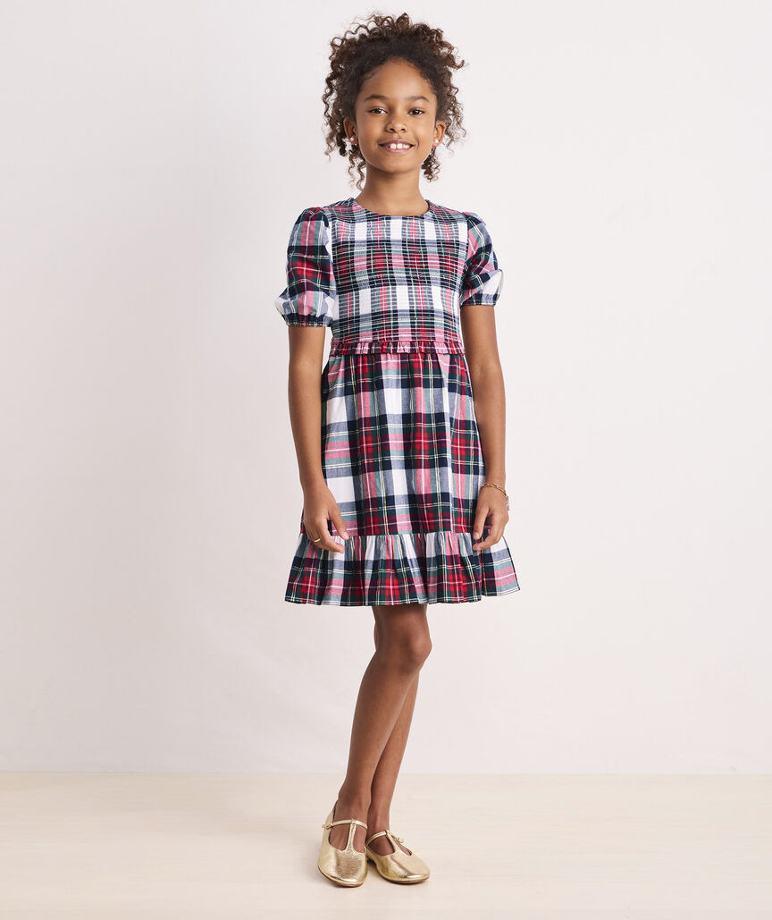Girls' Smocked Poplin Dress | vineyard vines