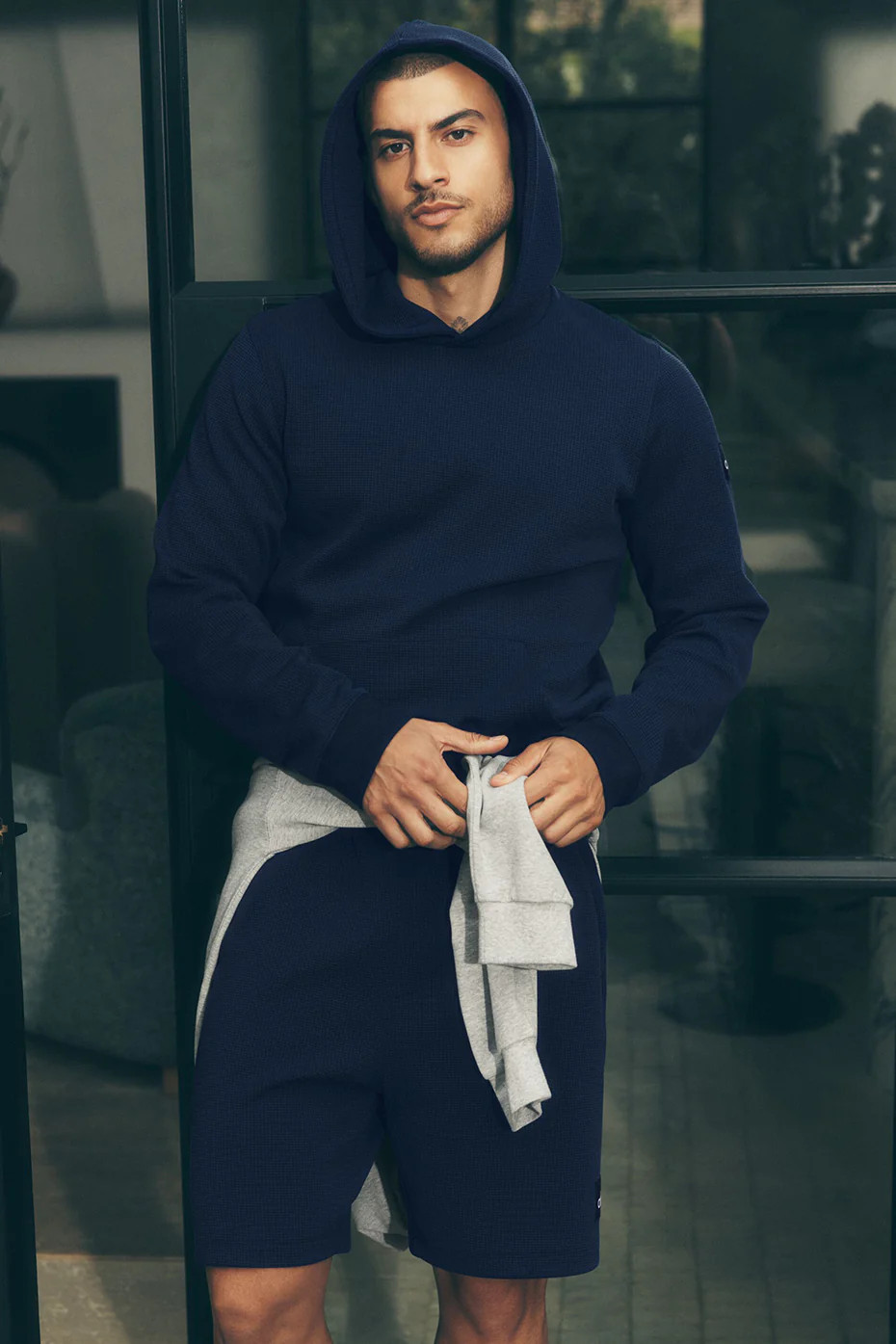 ALO | 7" Waffle Lounge Short in Navy, Size: 2XL | Alo Yoga