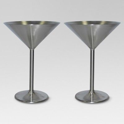 2pk Stainless Steel Martini Glasses 8oz - Threshold™ | Target