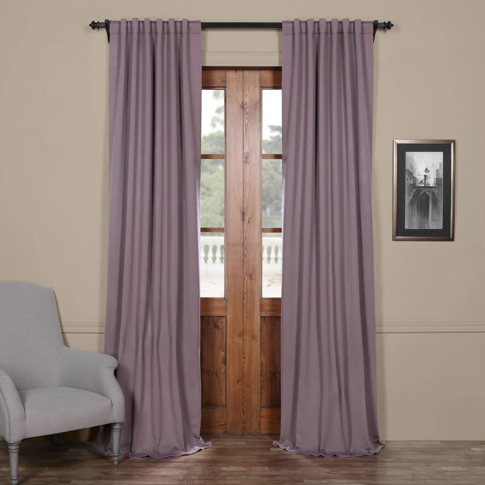 Exclusive Fabrics & Furnishings Purple Rain Blackout Room Darkening Curtain - 50 in. W x 84 in. L | The Home Depot