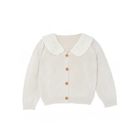 Modern Moments by Gerber Toddler Girl Woven Collar Sweater, Sizes 12M-5T | Walmart (US)