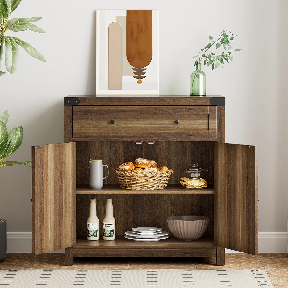 Gracie Oaks 33" Tall 2 - Door Accent Cabinet with 1 Drawer & Reviews | Wayfair | Wayfair North America