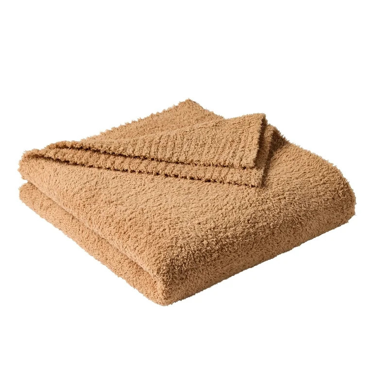 Better Homes & Gardens Cozy Knit Throw, Dark Caramel, 50x72" | Walmart (US)
