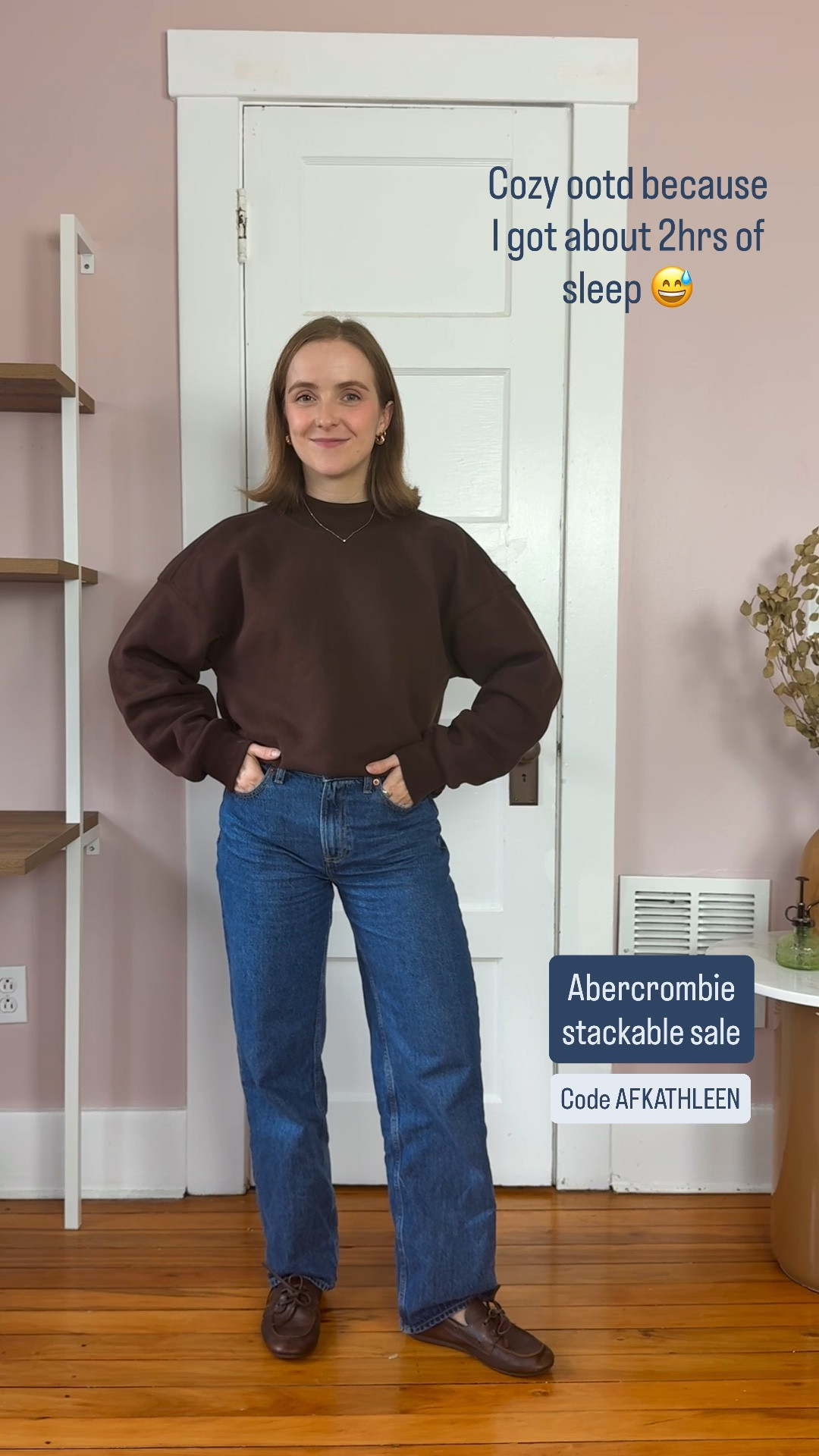 Abercrombie softest mockneck sweatshirt stackable sale 15% off w/ AFKATHLEEN 
Wearing small
Jeans 25 short 


#LTKPetite #LTKFindsUnder50 #LTKSaleAlert
