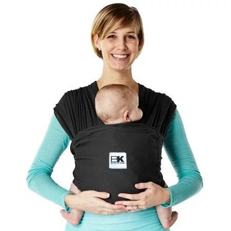 Baby K'tan BREEZE Baby Wrap Carrier in Black, Medium | Walmart (US)