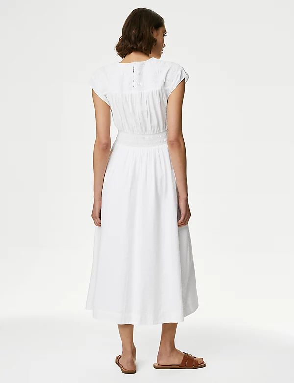 Ruched Midi Waisted Dress | Marks and Spencer US