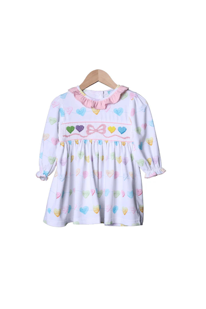 Smocked Sweet Candy Bows Knit Dress | The Smocked Flamingo
