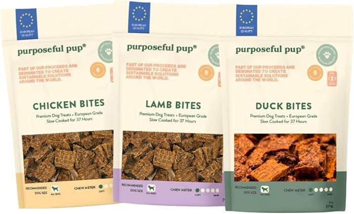 Trio Sampler Dog Treats 15oz | Chicken, Lamb & Duck Bites | Single Ingredient, European Quality, ... | Amazon (US)